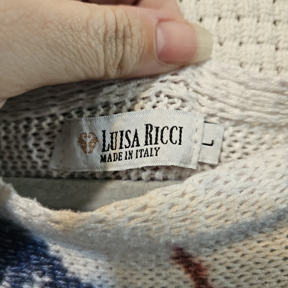 Lousa Ricci Lg Abstract Crochet Patterned Sweater - Picture 2 of 7